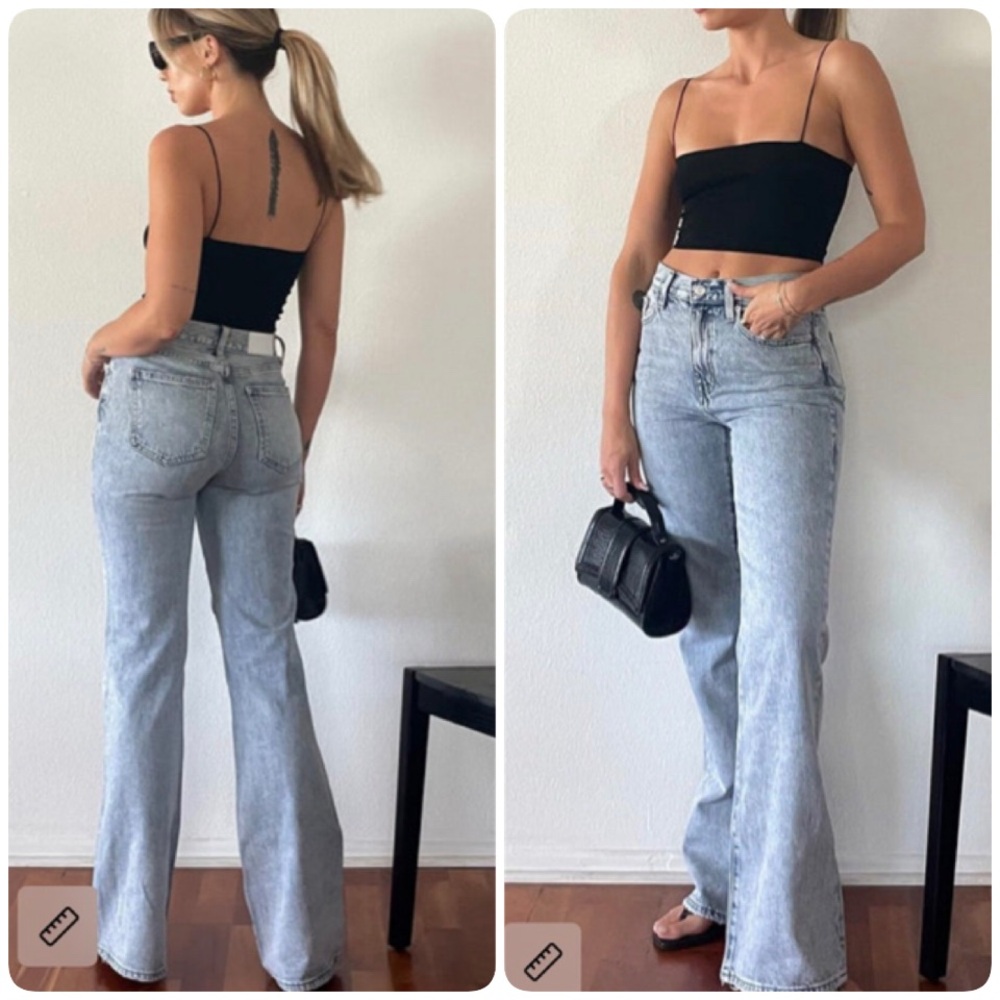 Pistola Stevie Jeans in Pismo Light Blue Flared High Waist Sz 26 Bell Bottom